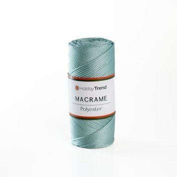 Пряжа Macrame №4/Макраме №4, світло-бірюзовий 2002/165, Hobbi Trend 5490 фото