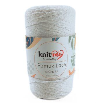 Пряжа Pamuk Lace/Памук Лейс, білий 6033, Knit Me Knit Me фото