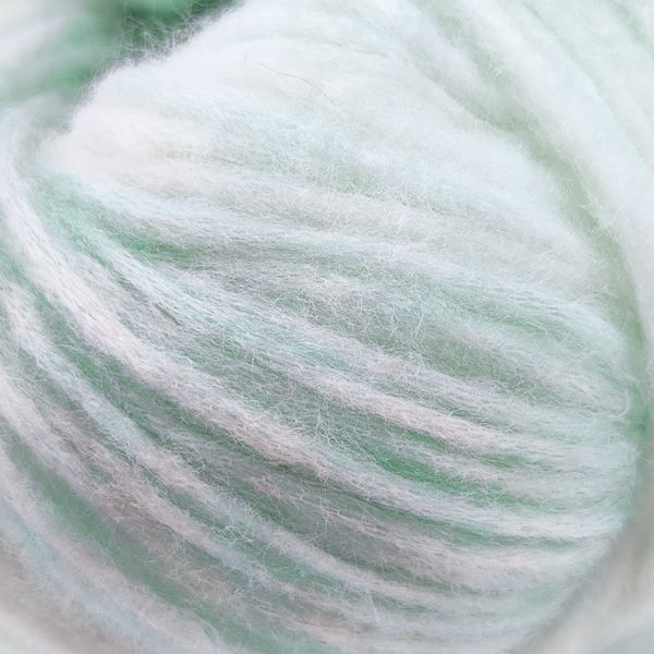 Пряжа Boutique Wool/Бутік Вул, білий-бірюзовий КВ04, Knit Me 631 фото