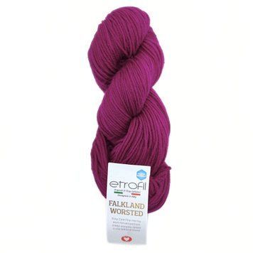 Пряжа Falkland Worsted/Фолкленд Ворстед, темна фуксія Mulberry 73160, Etrofil 49 фото