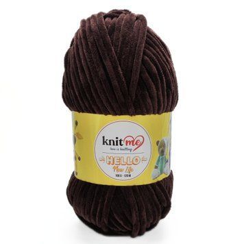 Пряжа Hello/Хеллоу, коричневий 948, Knit Me Knit Me фото
