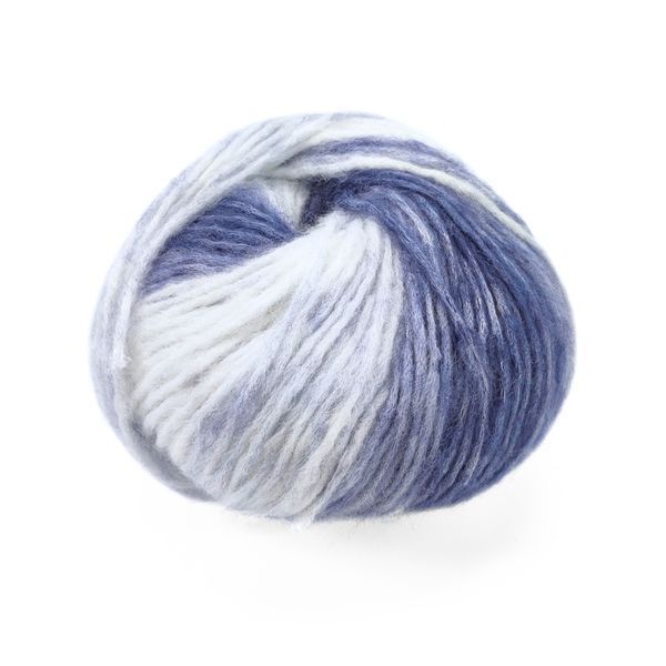 Пряжа Boutique Wool/Бутік Вул, білий-джинсовий КВ06, Knit Me 633 фото
