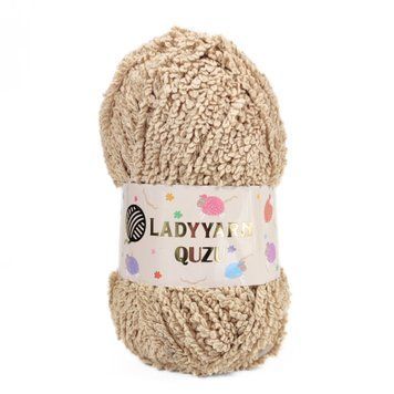 Пряжа Quzu/Кузю, бежевий QZ021, Lady Yarn 2418 фото