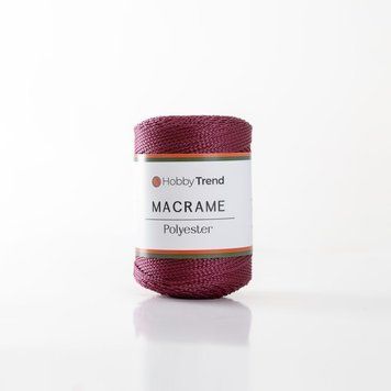 Пряжа Macrame №3/Макраме №3, бордовий 2001/110, Hobbi Trend 5595 фото