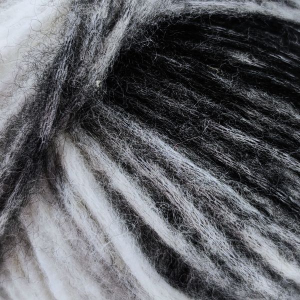 Пряжа Boutique Wool/Бутік Вул, чорний-сірий-білий КВ09, Knit Me 636 фото