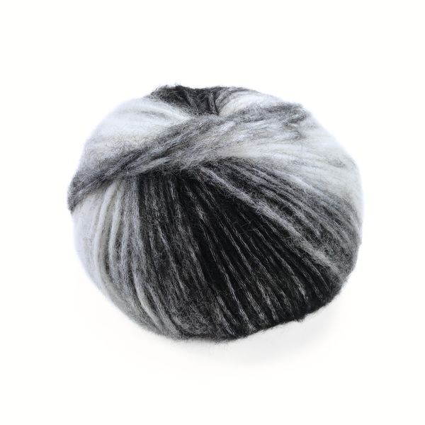 Пряжа Boutique Wool/Бутік Вул, чорний-сірий-білий КВ09, Knit Me 636 фото