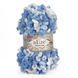 Пряжа Alize Puffy Fine Color/Алізе Пуффі Файн Колор, блакитний-білий 6371 1213 фото 2