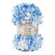 Пряжа Alize Puffy Fine Color/Алізе Пуффі Файн Колор, блакитний-білий 6371 1213 фото 1