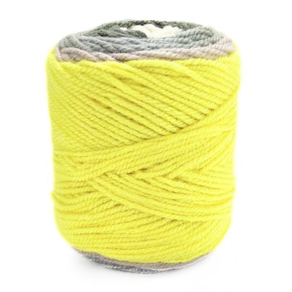 Пряжа Happy Wool/Хеппі Вул, білий-лимонний-пісок-оливковий HW6, Knit Me 1152 фото