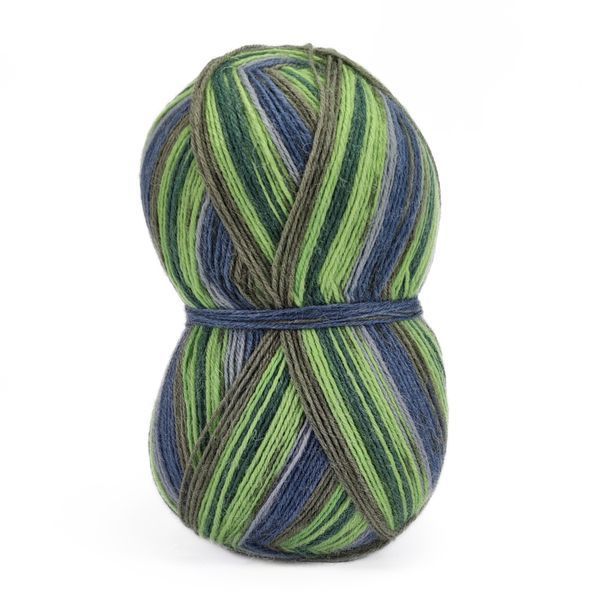 Пряжа Comfy/Комфі, синій-салатовий-сірий DO051, Lady Yarn 1457 фото