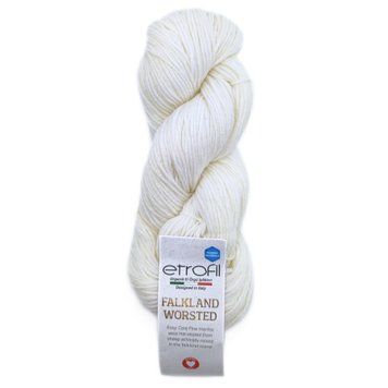 Пряжа Falkland Worsted/Фолкленд Ворстед, білий Pearl 71000, Etrofil 55 фото
