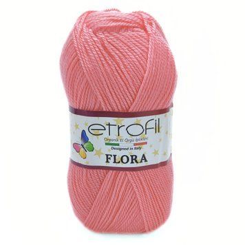 Пряжа Flora/Флора, чайна троянда 73031, Etrofil 376 фото