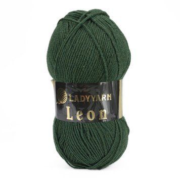Пряжа Leon/Леон, зелений LN025, Lady Yarn 2509 фото