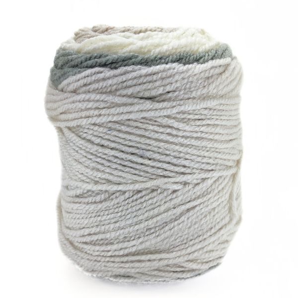 Пряжа Happy Wool/Хеппі Вул, екрю-світла ялина-молочний-світло бежевий-світло сірий HW16, Knit Me 1156 фото