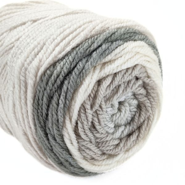 Пряжа Happy Wool/Хеппі Вул, екрю-світла ялина-молочний-світло бежевий-світло сірий HW16, Knit Me 1156 фото