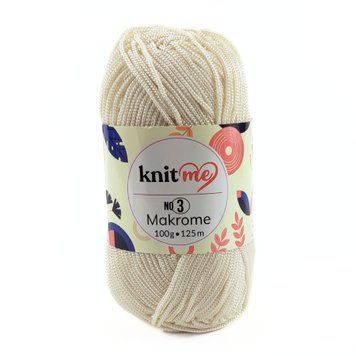 Пряжа Makrome No 3/Макроме №3, молочний 803, Knit Me Knit Me фото