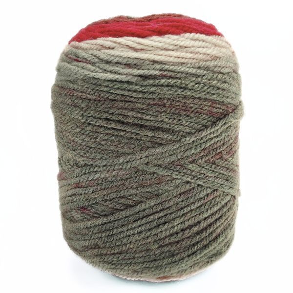 Пряжа Happy Wool/Хеппі Вул, болотяний-сірий-сіро зелений-червоний-теракотовий HW4, Knit Me 1159 фото