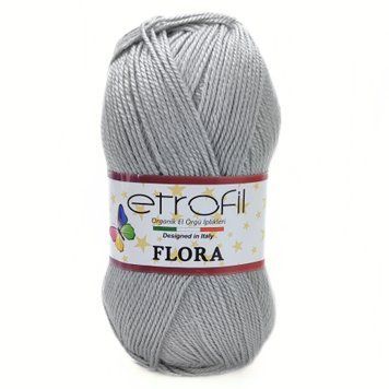 Пряжа Flora/Флора, світло-сірий 70982, Etrofil 381 фото