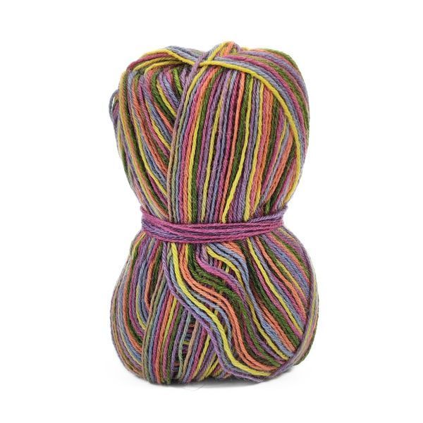 Пряжа Sockwool Prime Multi/Соквул Прайм Мульті, болотяний-кораловий-жовтий-сірий мультіколор DO-061, Performance 3599 фото