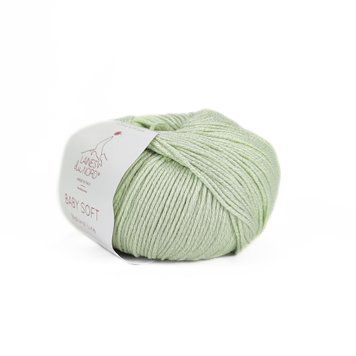 Пряжа Baby Soft/Бебі Софт, зелений чай 500, Laines du Nord 3132 фото