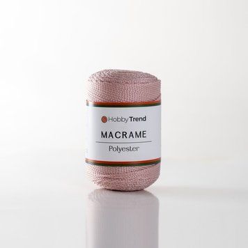Пряжа Macrame №3/Макраме №3, пудровий рожевий 2001/72, Hobbi Trend 5606 фото