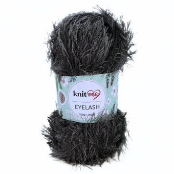 Пряжа Eyelash/Айлеш, сірий 55, Knit Me 1060 фото