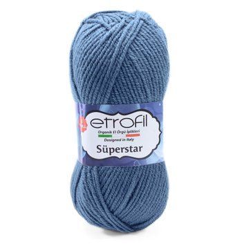 Пряжа Superstar/Суперстар, синій 75096, Etrofil 142 фото