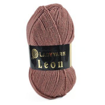 Пряжа Leon/Леон, какао LN010, Lady Yarn 1469 фото