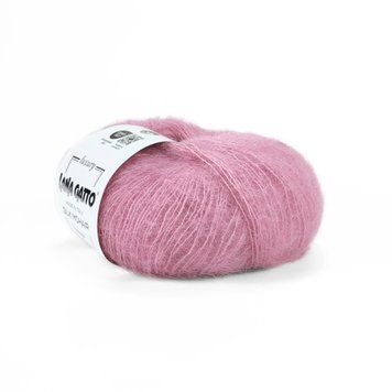 Пряжа Silk Mohair/Сілк Мохер, фламінго 7259, Lana Gatto 3738 фото
