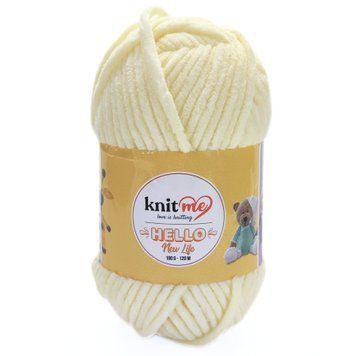 Пряжа Hello/Хеллоу, вершковий 904, Knit Me Knit Me фото