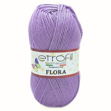 Пряжа Flora/Флора, бузковий 70658, Etrofil 387 фото