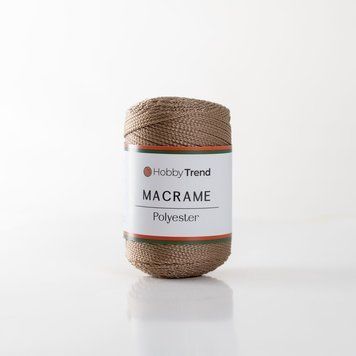 Пряжа Macrame №3/Макраме №3, темно-бежевий 2001/38, Hobbi Trend 5611 фото
