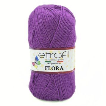 Пряжа Flora/Флора, темно-бузковий 70660, Etrofil 388 фото
