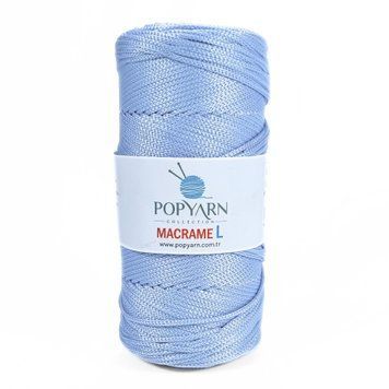 Пряжа Macrame L/Макраме Л, світло-блакитний B-534, Popyarn Popyarn фото