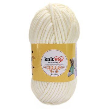 Пряжа Hello/Хеллоу, молочний 903, Knit Me Knit Me фото