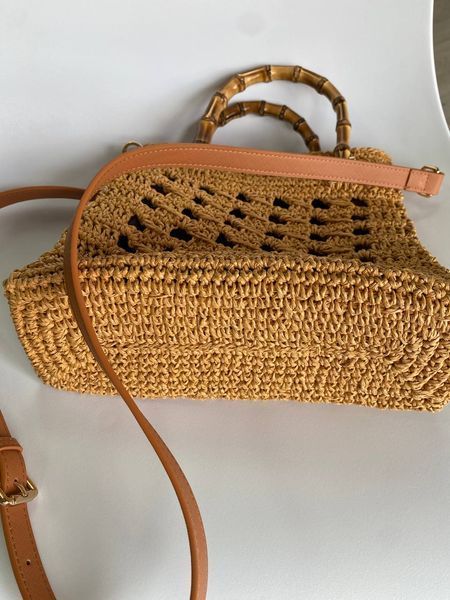 Сумка з крученої рафії, підклад з кишенькою Bag-06 фото