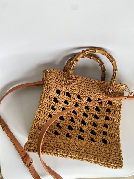 Сумка з крученої рафії, підклад з кишенькою Bag-06 фото