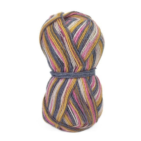 Пряжа Sockwool Prime Multi/Соквул Прайм Мульті, рожевий-білий-жовтий-сірий мультіколор 17502, Performance 3605 фото