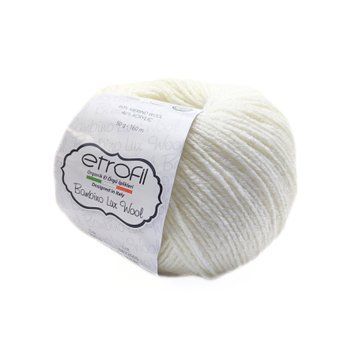 Пряжа Bambino Lux Wool/Бамбіно Люкс Вул, білий 70017, Etrofil 245 фото
