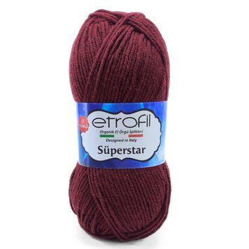 Пряжа Superstar/Суперстар, бордовий 73143, Etrofil 148 фото