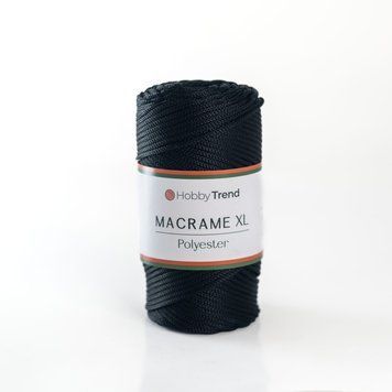 Пряжа Macrame XL/Макраме XL, чорний 2003/270, Hobbi Trend 5563 фото