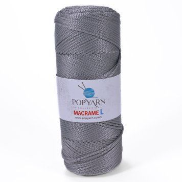 Пряжа Macrame L/Макраме Л, світло-сірий B-605, Popyarn Popyarn фото