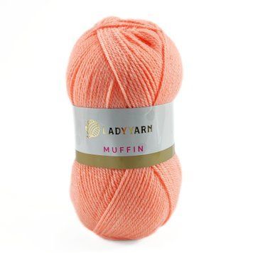 Пряжа Muffin/Мафін, лососевий AHB046, Lady Yarn 1518 фото