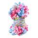Пряжа Alize Puffy Color/Алізе Пуффі Колор, блакитний-рожевий-білий 6525 1734 фото 2
