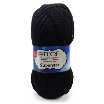 Пряжа Superstar/Суперстар, чорний 70978, Etrofil 153 фото