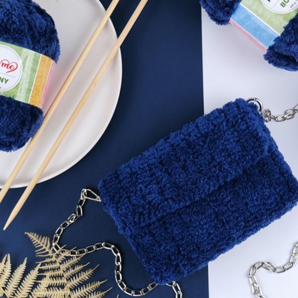 Пряжа Bunny/Банні, синій 995, Knit Me 912 фото