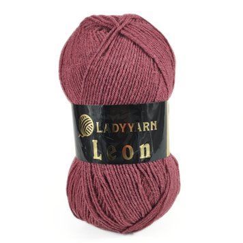 Пряжа Leon/Леон, божоле LN022, Lady Yarn 1481 фото