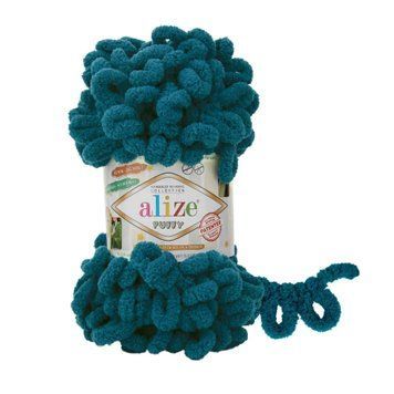 Пряжа Alize Puffy/Алізе Пуффі, темно-бірюзовий 985 4963 фото