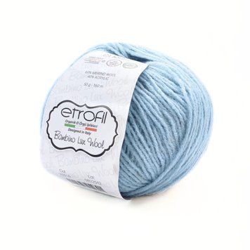 Пряжа Bambino Lux Wool/Бамбіно Люкс Вул, блакитний 70516, Etrofil 255 фото
