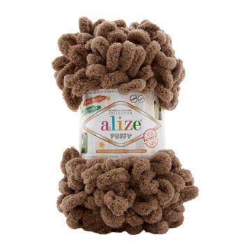 Пряжа Alize Puffy/Алізе Пуффі, світло-коричневий 466 4963 фото